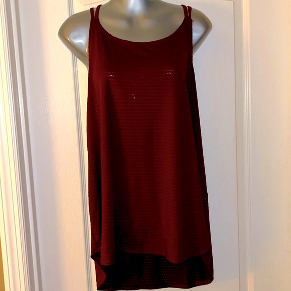 AVIA TANK TOP AND SHORTS 2X WORKOUT CLOTHING BURGUNDY - Picture 2 of 8